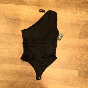 Express Medium Black One Shoulder Body Contour Bodysuit - new with tags!